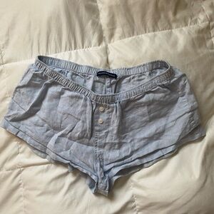 Brandy Melville baby blue linen shorts